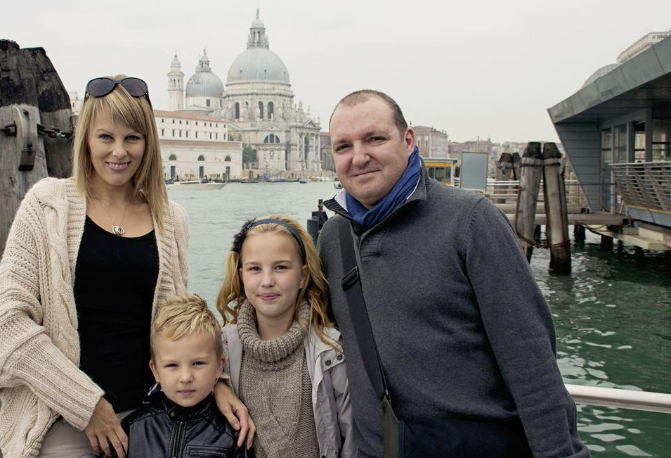 Family in Venice, Italy